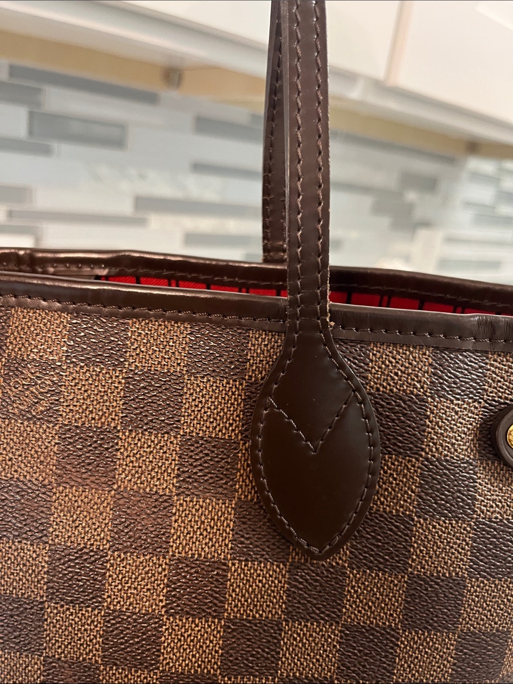 Louis Vuitton Neverfull PM Tote with Red Interior Trim - Picture 7 of 15